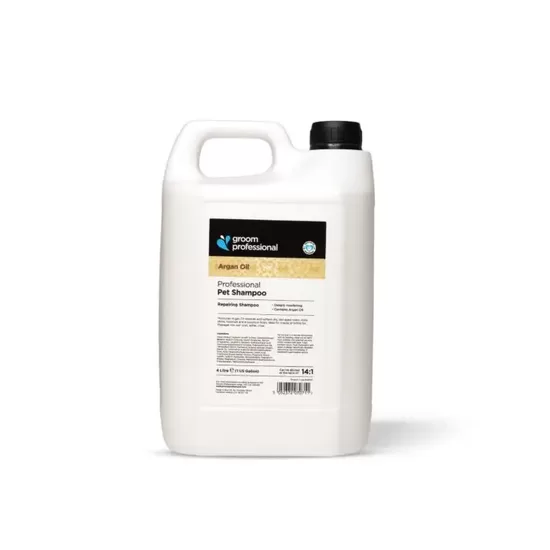 Groom Professional Argan Oil Shampoo, 4000 ml - gives new life to dry, tangled, and damaged fur